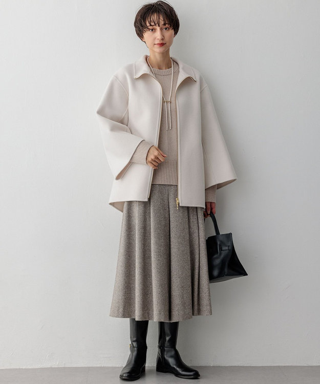 シルクネップヘリンボーン ガウチョ パンツ / 23区 | ファッション通販