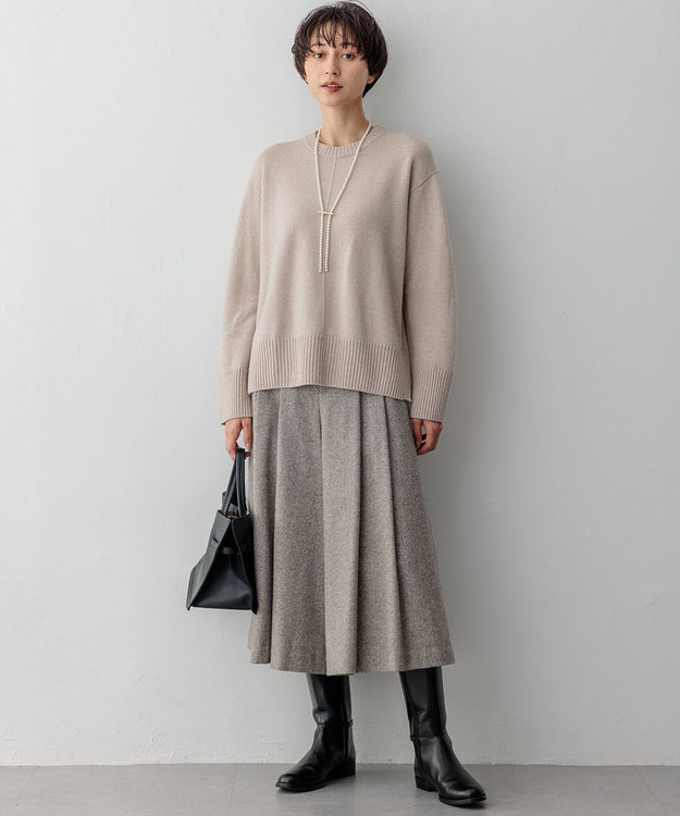 シルクネップヘリンボーン ガウチョ パンツ / 23区 | ファッション通販