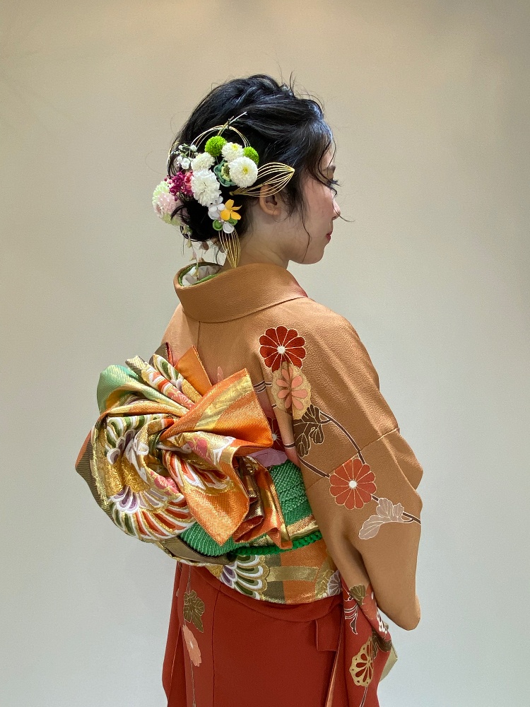 C31正絹 振袖 金駒刺繍 金箔 トールサイズ 極美品 着物 C31正絹 振袖