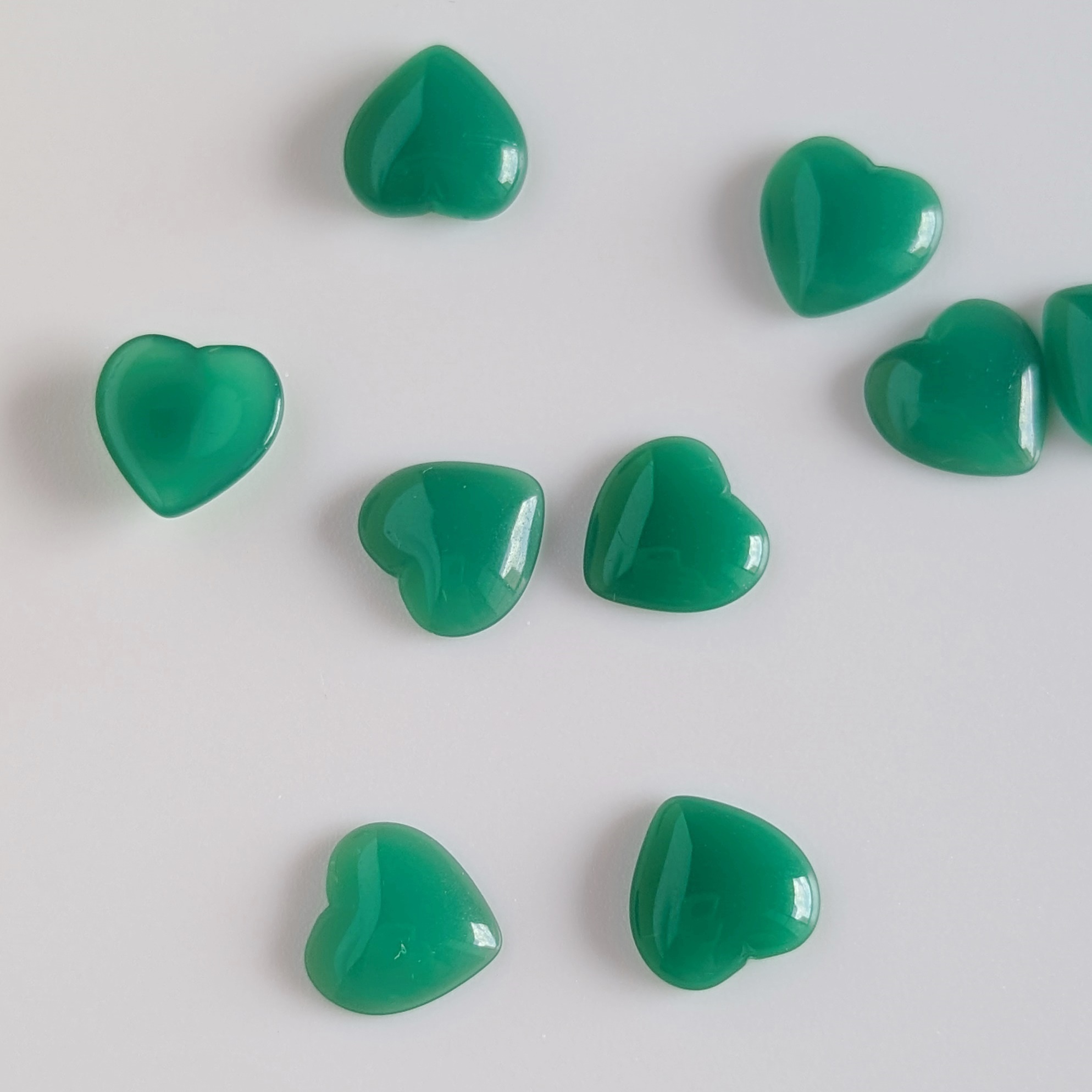 ジャパンヴィンテージガラス ハート型 10mm 20個 クラフト Ansan