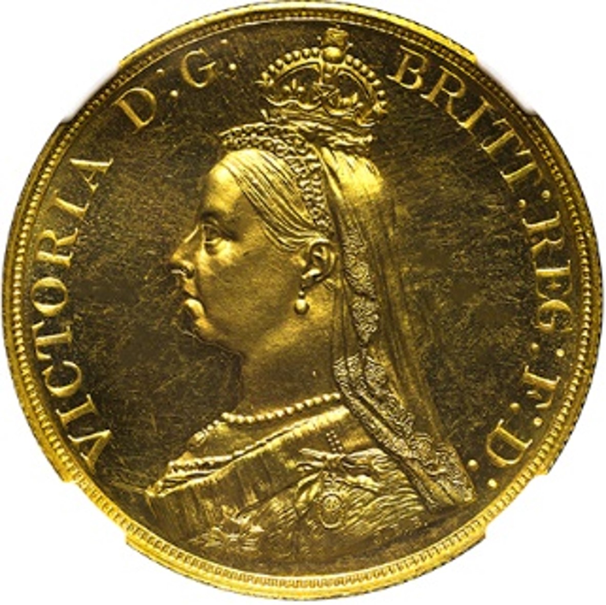 大英帝国1889年ヴィクトリア女王 ジュビリーヘッドクラウン大型銀貨