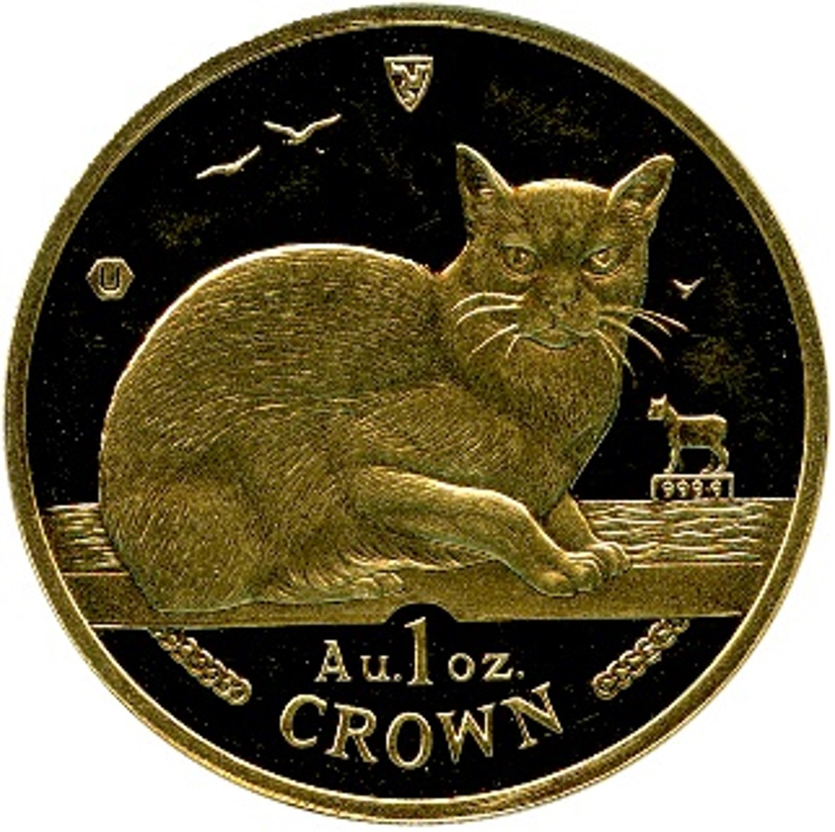 マン島 クラウン金貨 1996 バーミーズキャット Fr-B50 KM621b (UNC