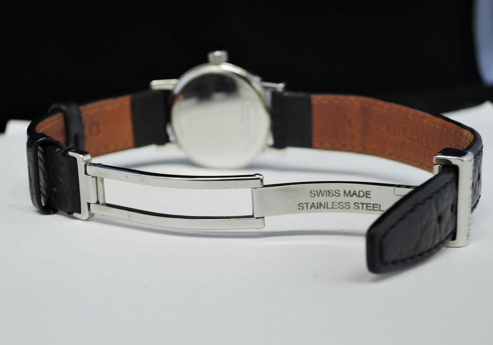 ティファニー アトラス ドーム 革ベルト クォーツ デイト レディース