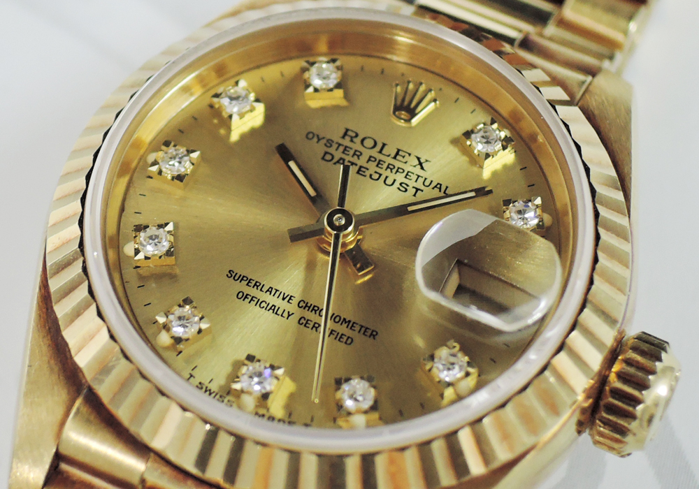 ROLEX デイトジャスト 69178G 金無垢 R番 レディース腕時計 シャンパン