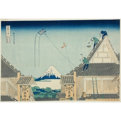 ドラえもん 浮世絵 「富嶽三十六景・江都駿河町三井見世略図