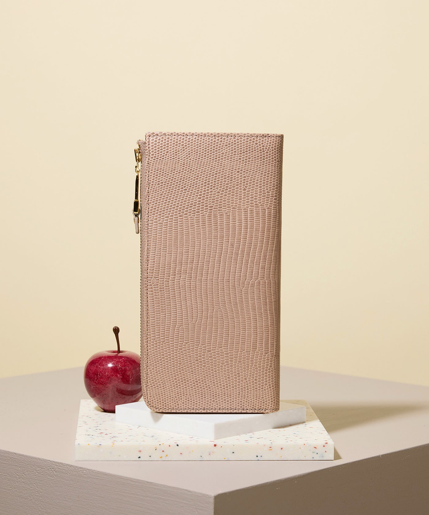 LUCIA ルチア イタリアンレザー リザード型押し Lファスナー マチ付き