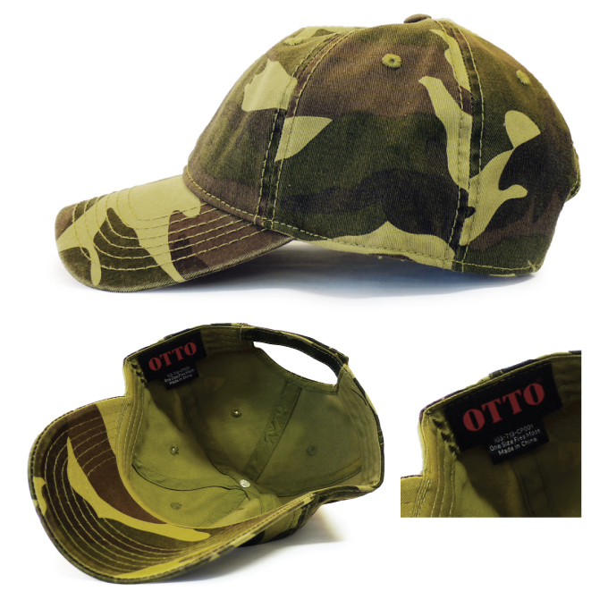 OTTO ローキャップ 迷彩 CAMO ウォッシュド加工 - CRIMINAL クリミナル