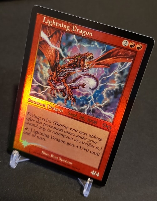 稲妻のドラゴン/Lightning Dragon プロモfoil サインド MTG Lightning