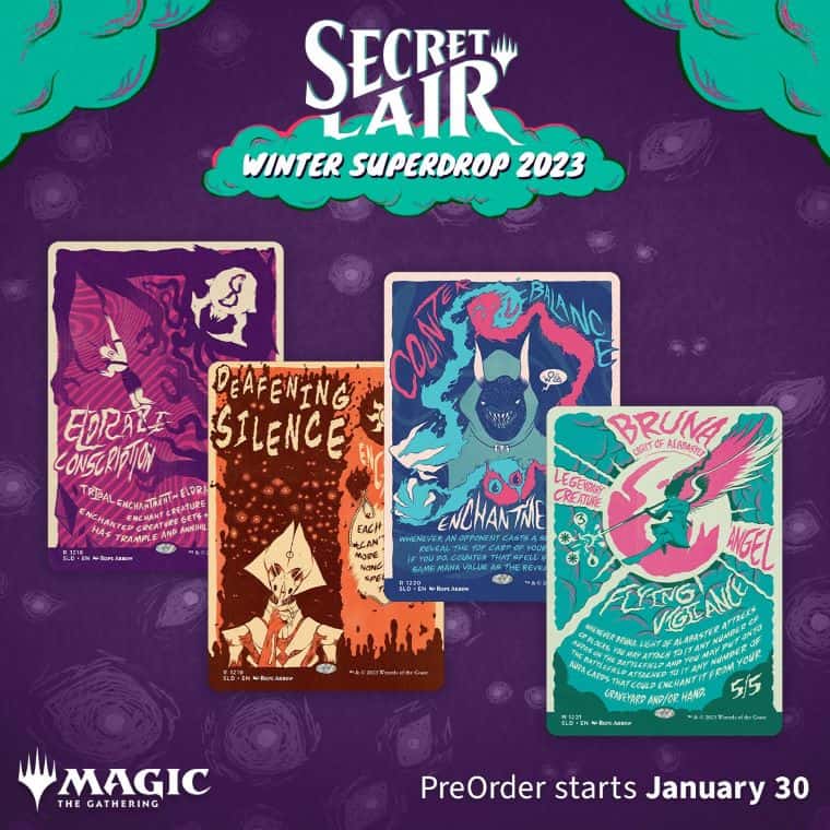 MTG】SecretLair「冬のスーパードロップ2023」予約は3月28日まで｜CUBE
