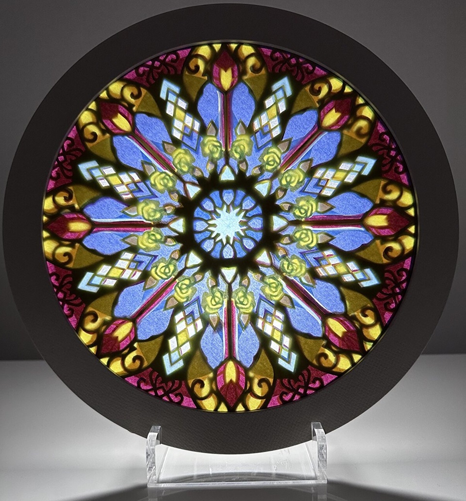 ノートルダム大聖堂 ステンドグラス 北のバラ窓 グラスマスターズ社