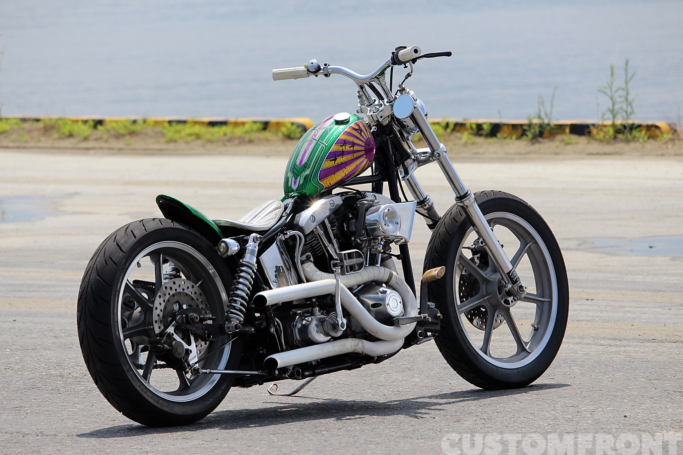 ツイストナンバーフレーム ハーレー チョッパー chopper