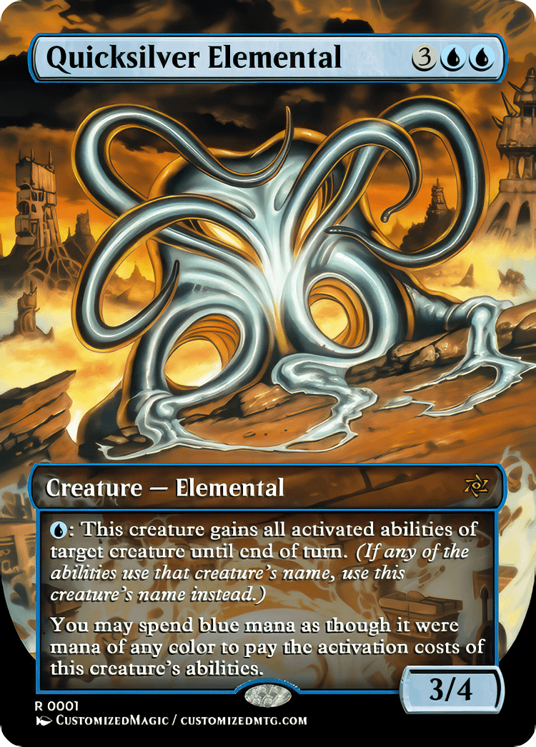 MTG 水銀の精霊 Quicksilver Elemental 英語 4枚 MTG 水銀の精霊