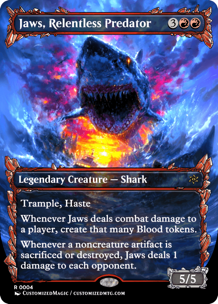 Jaws, Relentless Predator | Magic The Gathering Proxy Cards