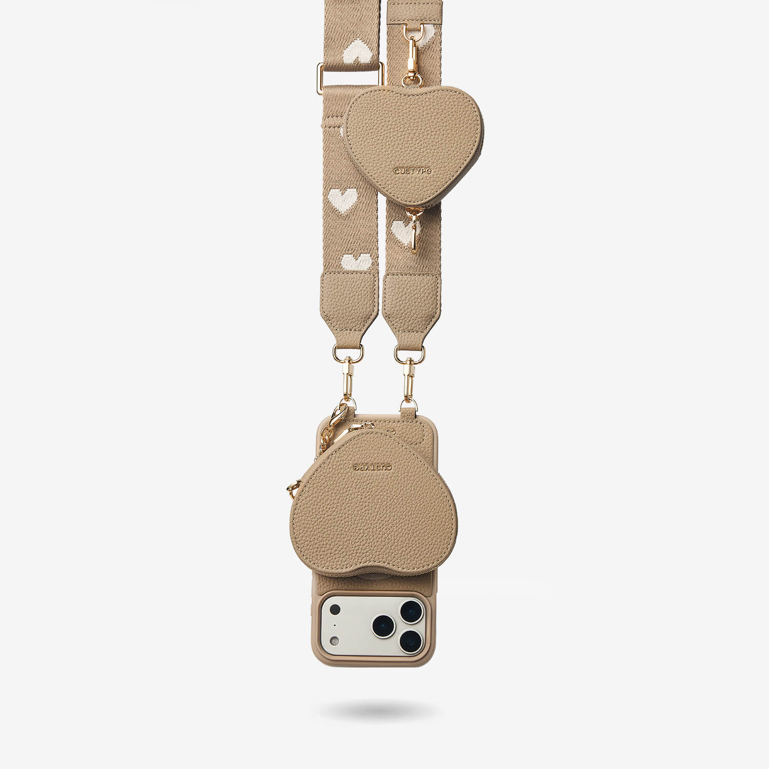 Custype クロスボディ iPhone 15 Pro Max ケース ストラップとカード