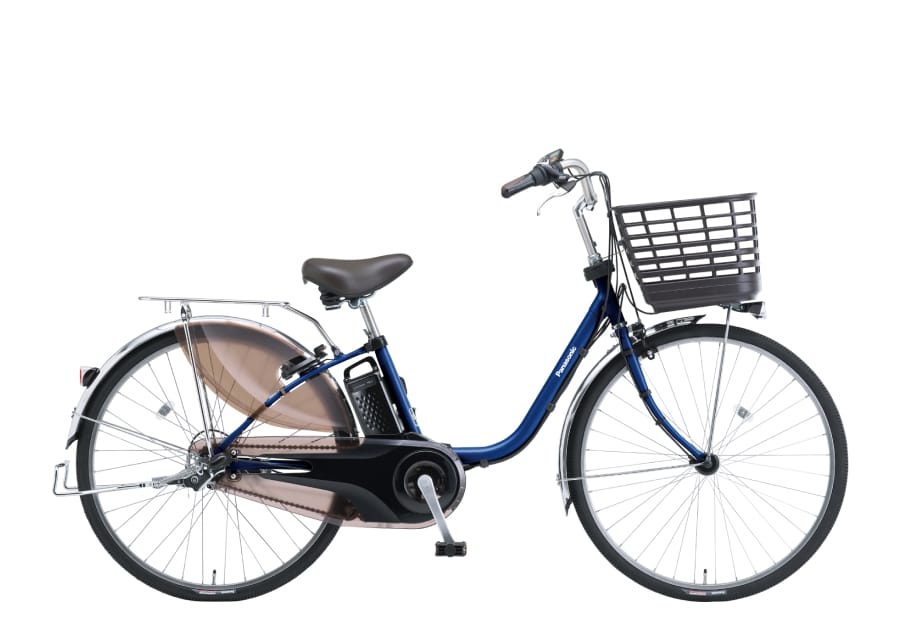 電動アシスト自転車 青 シティタイプ 前バスケット付き 【公式通販】