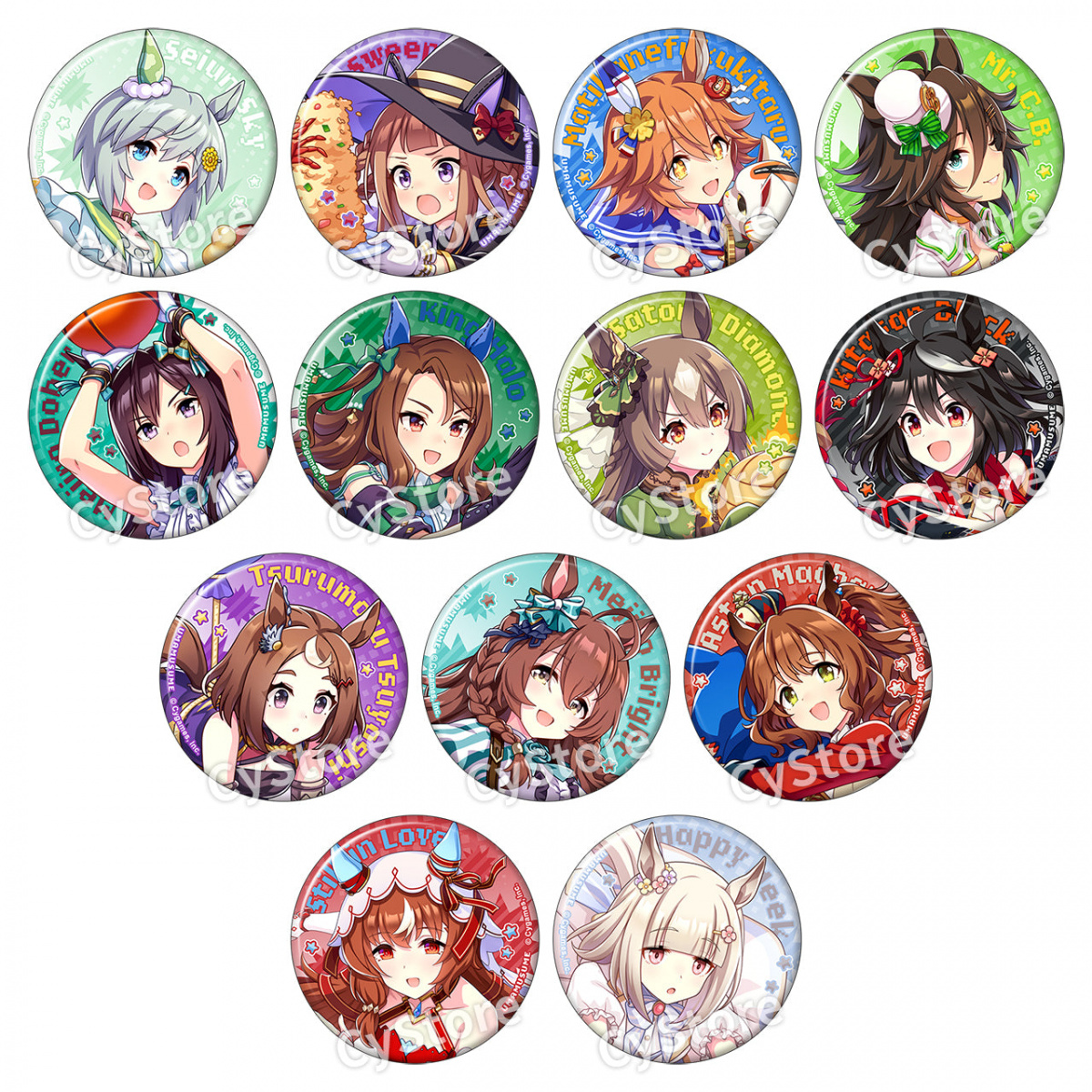 ウマ娘 アーモンドアイ グリッター缶バッジ 痛バ ウマ娘 アーモンド