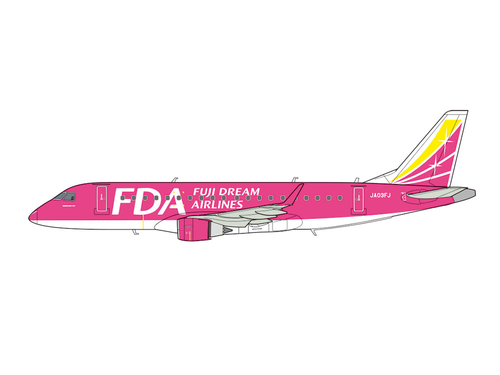 タミヤ FDA フジドリームエアラインズ エンブラエル175 パープル