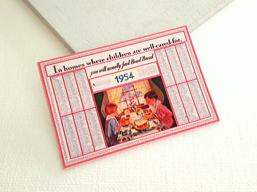 1954年カレンダー - デイリー・アンティークス