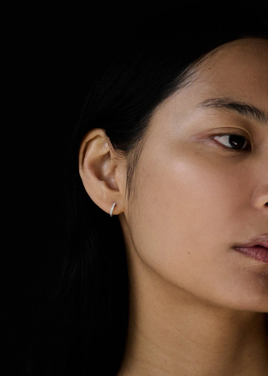 Mini stone hoop - DAUGHTERS JEWELRY