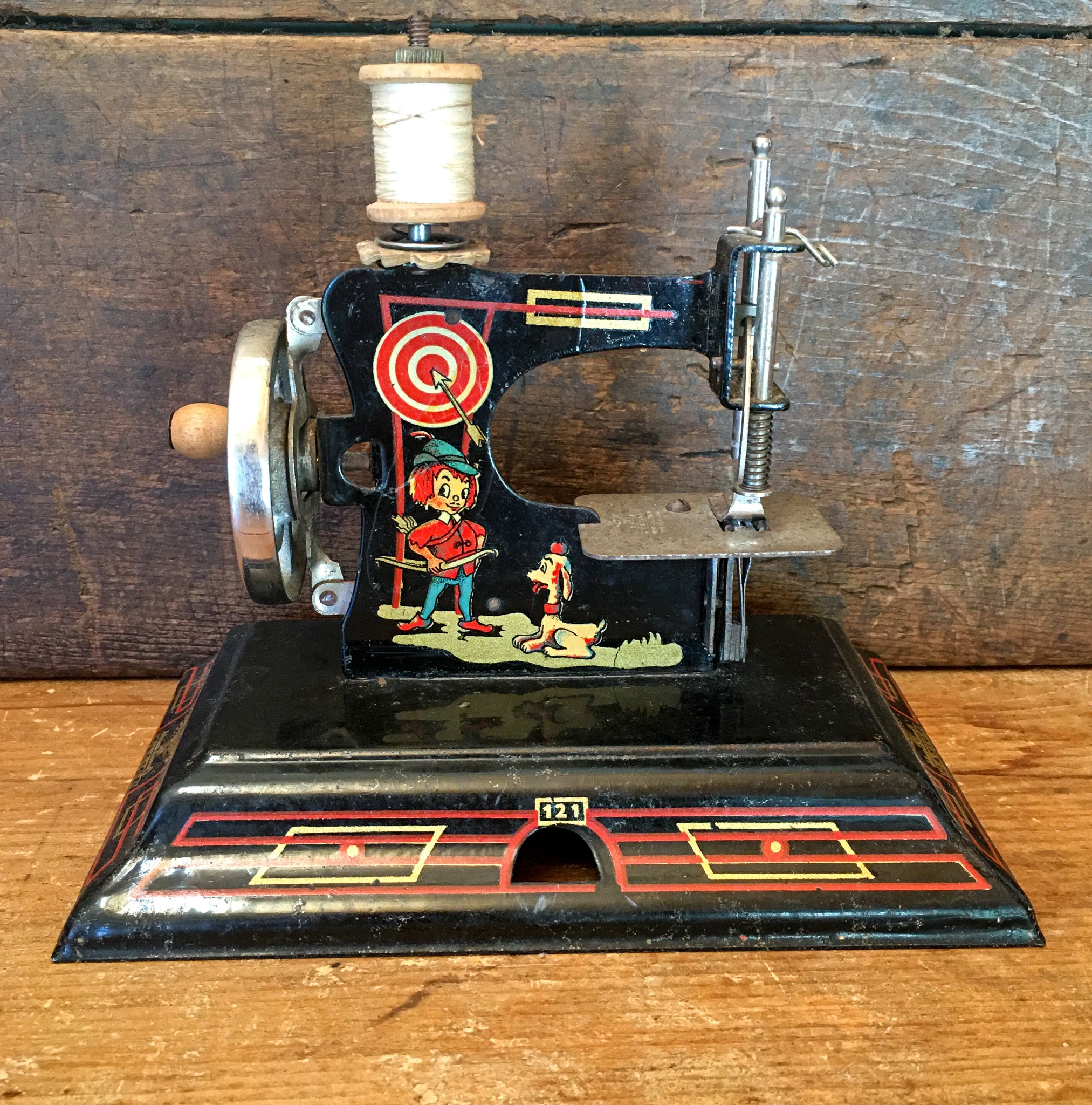 1945-1949 Casige Toy Sewing Machine, Fairy Tale Model 121 (#4