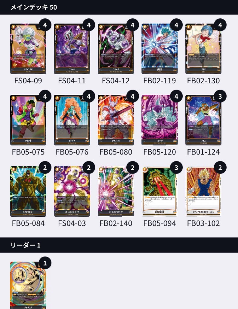 ドラゴンボールカード フュージョンワールド セルデッキパーツセット