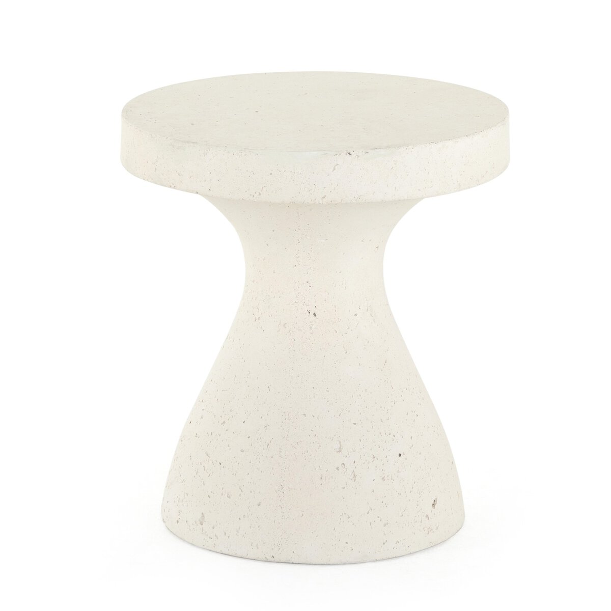 Koda Outdoor End Table Textured White Four Hands