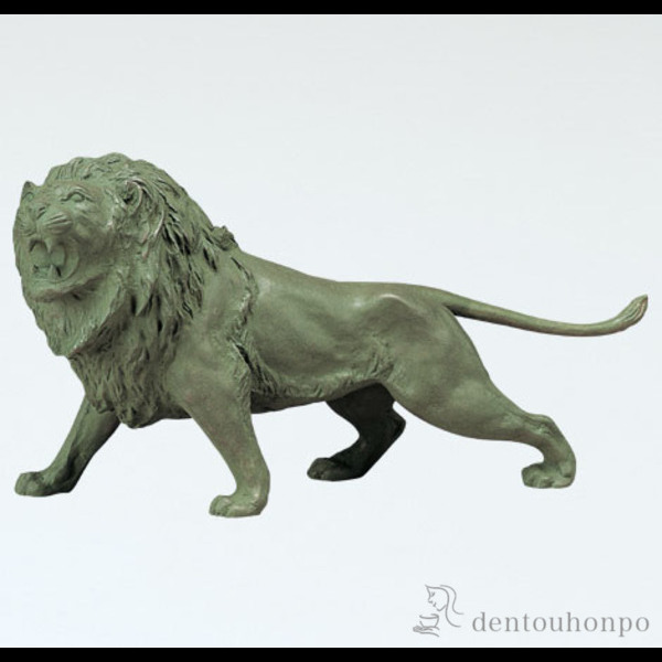 送料無料】 銅製 ライオン / 置物 幸運 風水 縁起物 人気 高岡銅器