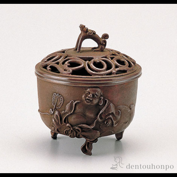 銅細工 龍蓋三足檀香炉 室内 薫香炉 香道具 装飾品 工芸品 美術品 銅製