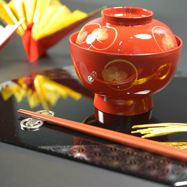 漆器 葉型 盆 箱入40㎝