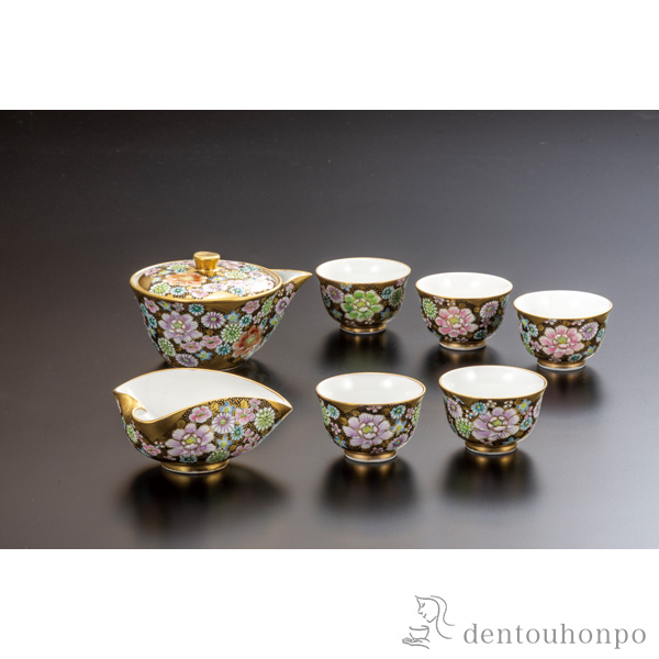 送料無料】 宝瓶揃 花詰 / 茶器セット 急須 湯呑み 日本茶 中国茶