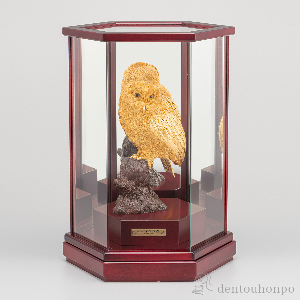 伝統工芸 美術 小鳥 木 止まり木 銅器 真鍮 正晴刻印 金属工芸 古物