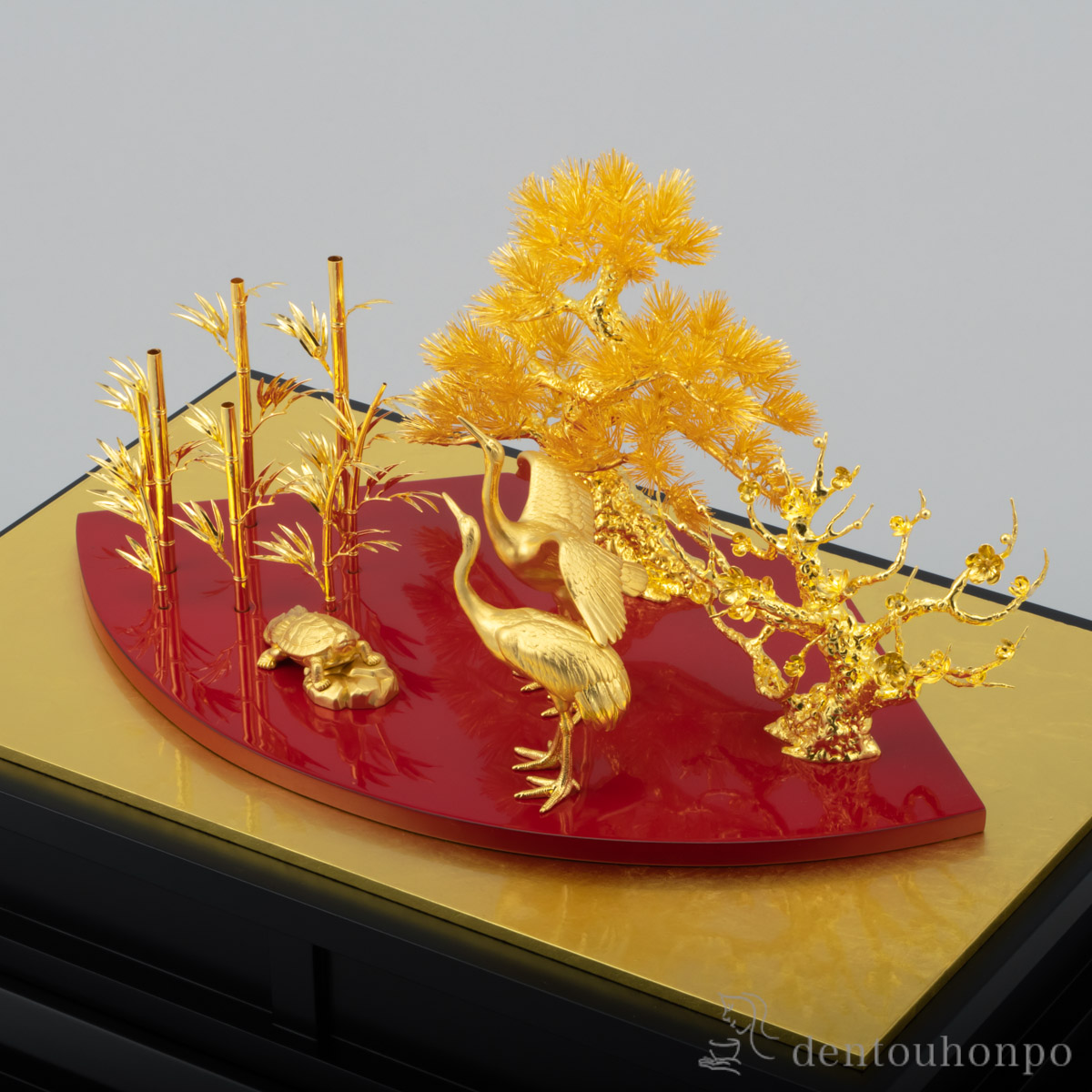 金欄手 大器 朱色漆器のボウル 金色装飾 松竹梅 61maDJHckkL._AC_UF350,