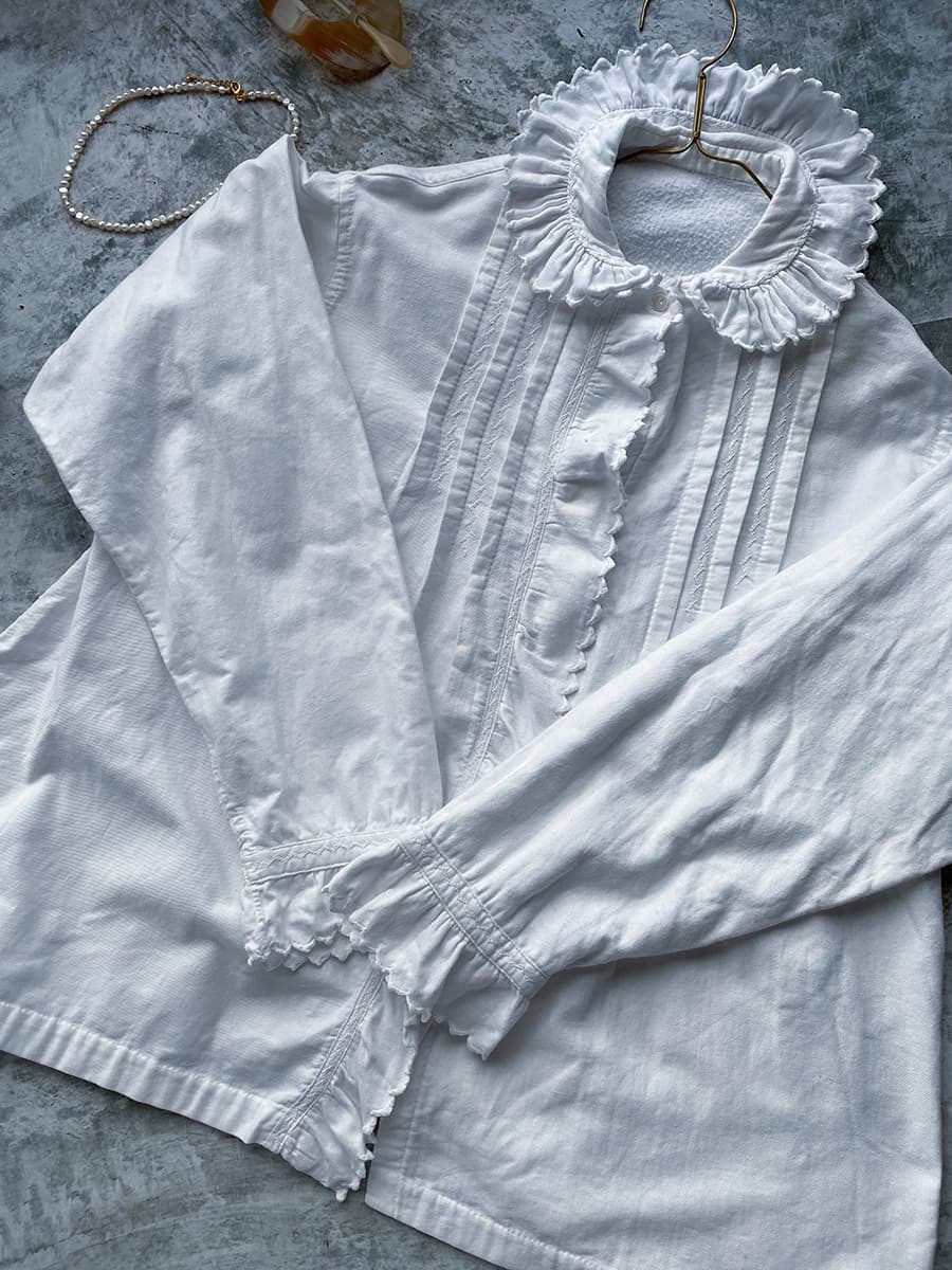 ♡ヴィクトリア朝 シルク ボディス♡フランスアンティークブラウス