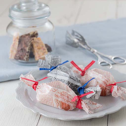 バレンタインにも!キャンディー包みのクランチチョコのラッピング②