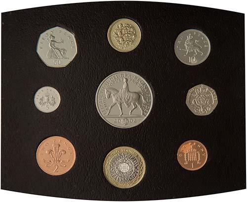 2002 United Kingdom Standard Proof Coin Set l Chard