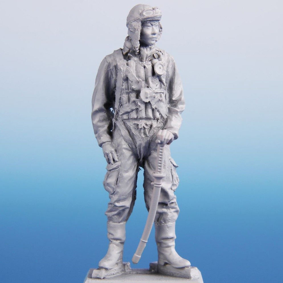 1/48 日本海軍 零戦パイロット (立姿勢) - (株)ビーバーコーポレーション