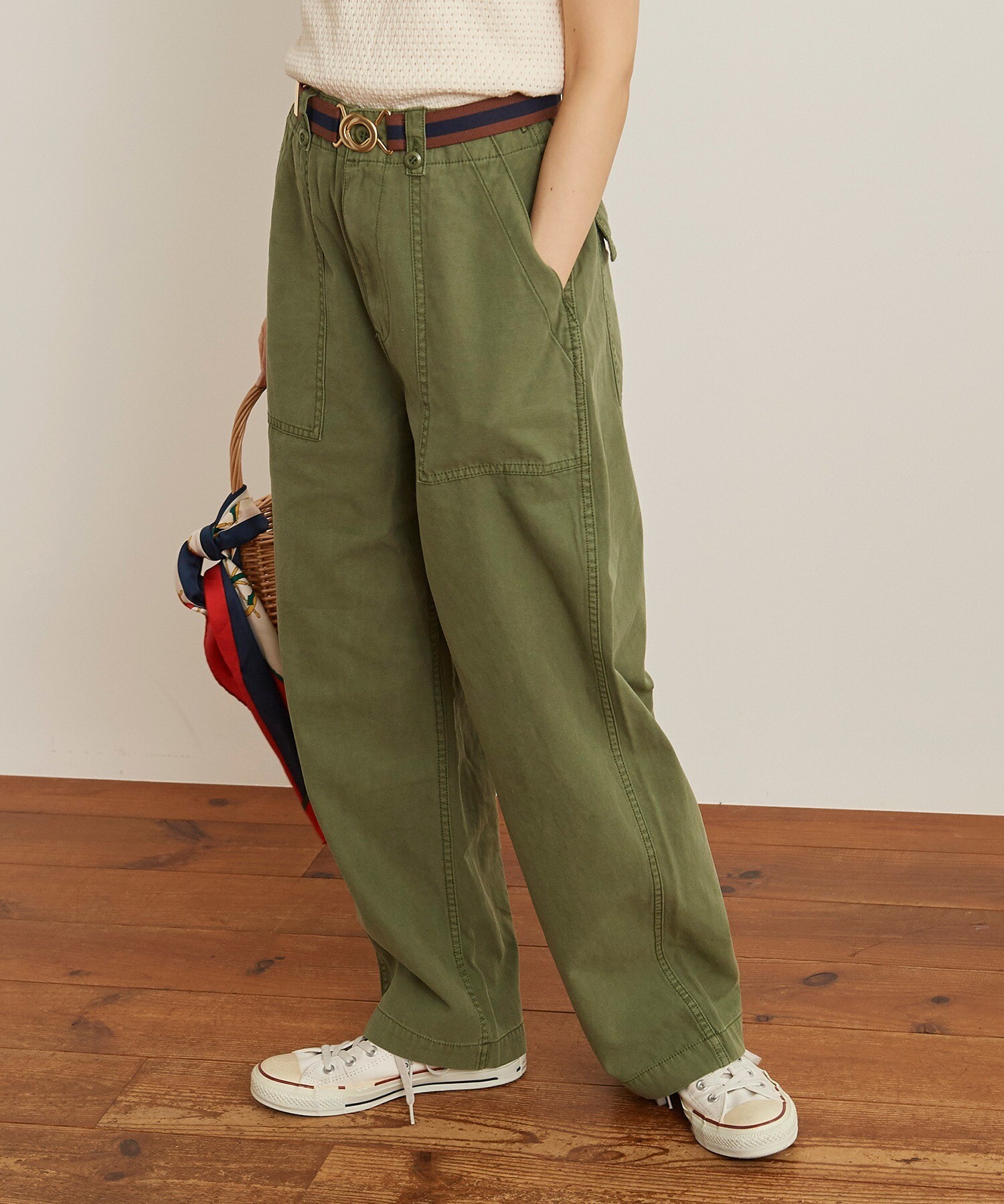 綿ツイル 製品硫化染めファティーグパンツ