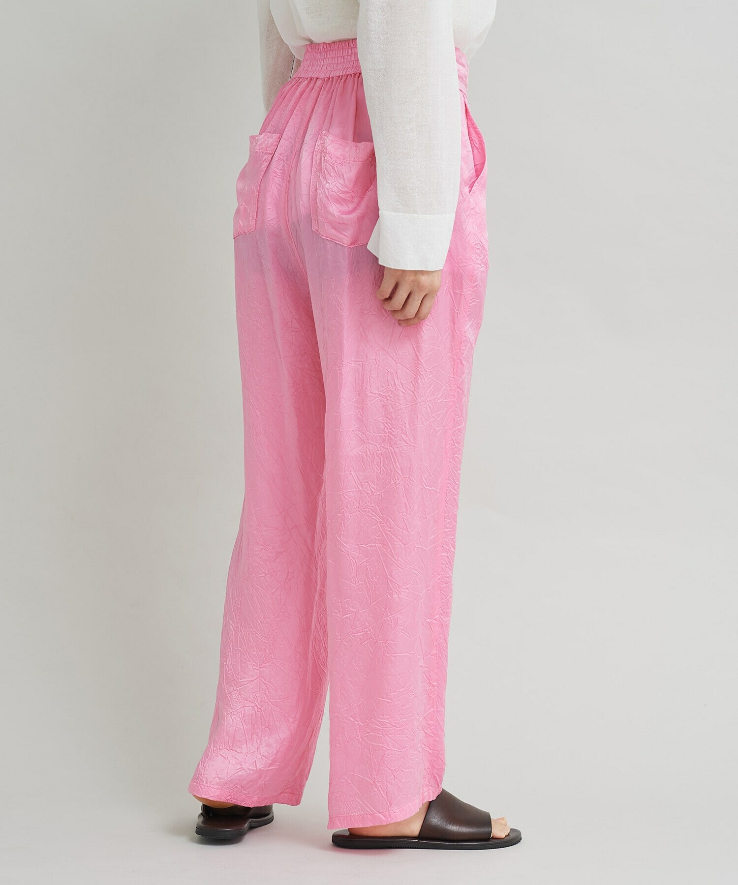 Heve へイヴ サテンフレアガウチョPT ピーチ 36サイズ Heve】サテン