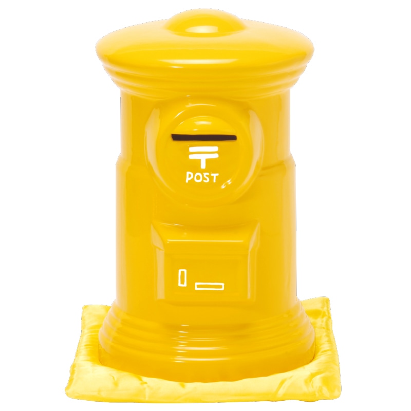 郵便ポスト 鍵付き 特大（直径30cm×高さ46cm）貯金箱 【公式通販】