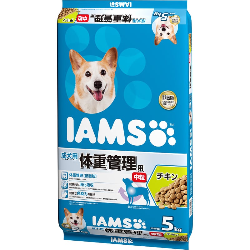 アイムス 成犬用 体重管理用 チキン 中粒 5kg｜郵便局のネットショップ