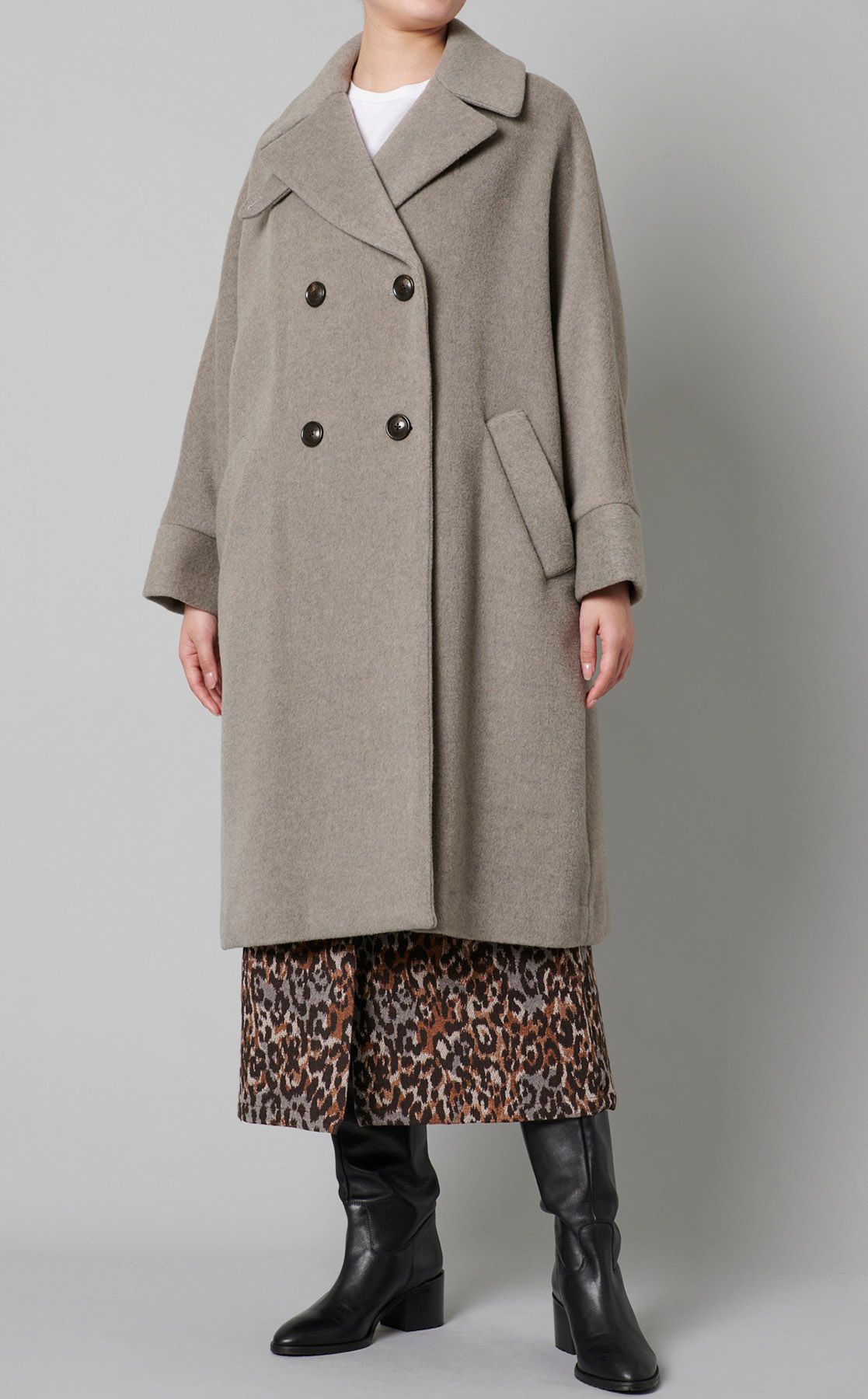 TICCA / ティッカ | ウール ダブル オーバー テントコート | F