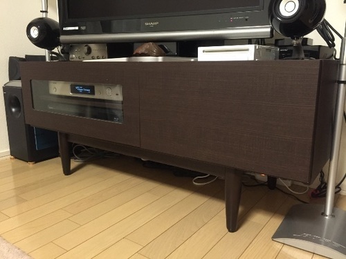 お値下げしました】ケユカ 木製テレビ台 スライドドア付き 値下げしま