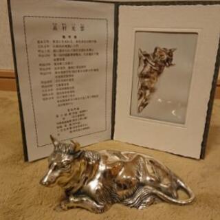 ☆【高村光雲】 洋銀・座牛 置物