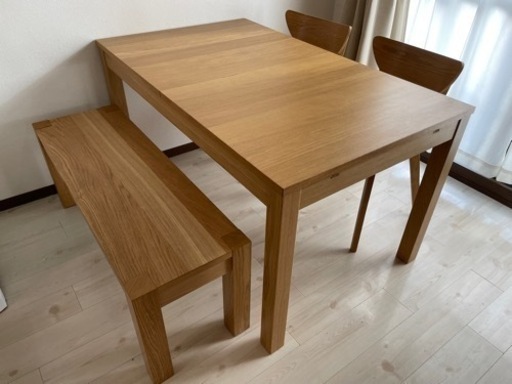 伸縮テーブルとIKEA椅子2つセット❤️ダイニングテーブル❤️IKEA