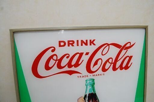 コカコーラ アクリルパネル 自販機？ サインパネル 当時物 Coca-Cola
