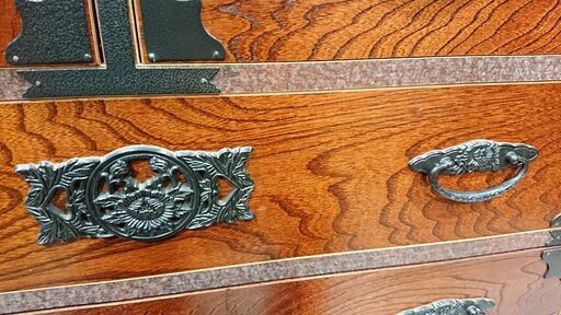 最新 ノダ工芸｜けやき民芸｜5段チェスト｜時代箪笥