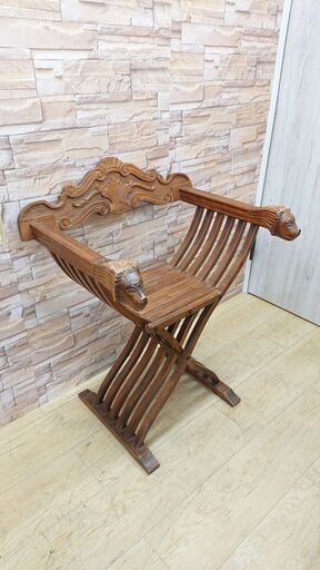 イタリア製 ITALY サヴォナローラ・サボナーラ 折り畳み式 木製チェア