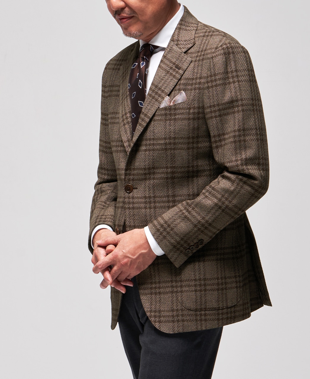 チェックジャケット(44 ブラウン系): メンズ｜メーカーズシャツ鎌倉