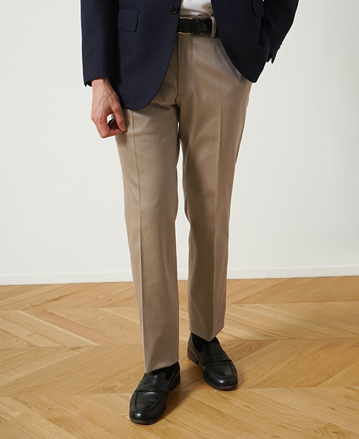 イージーケアチノパンツ（ノータック）(44 ベージュ系): メンズ