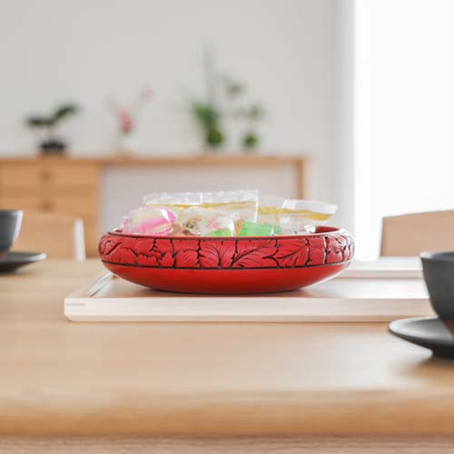 村上木彫堆朱 藤井漆工 鉄鉢菓子器 伝統工芸品 木製 ボウル | MUKU工房